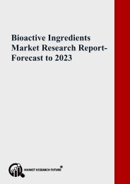 Bioactive Ingredients Market Analysis, Trend, Growth, Forecast 2023