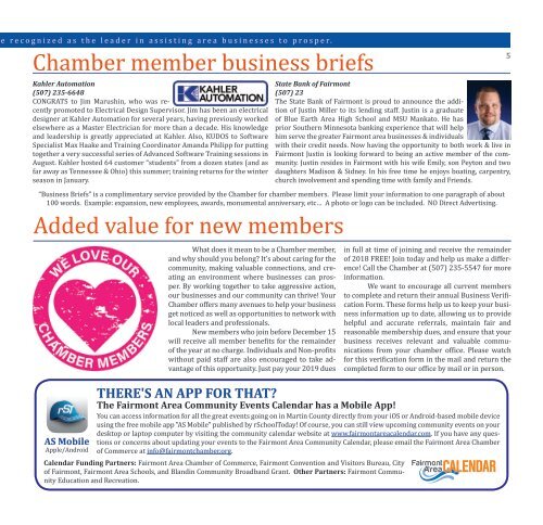 Chamber Newsletter - October 2018