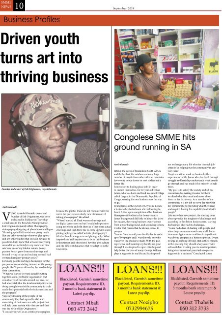 SMME NEWS - SEPTEMBER 2018 ISSUE