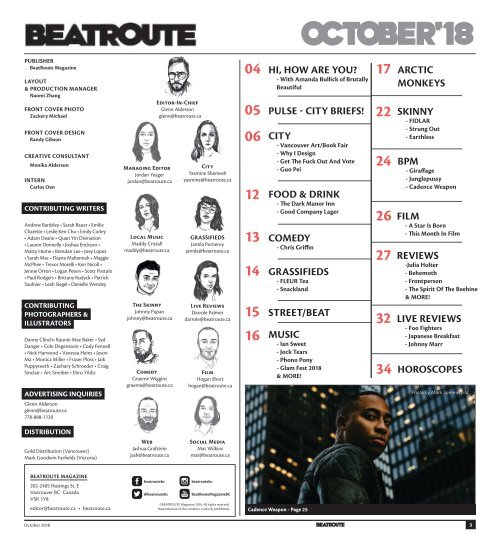 BeatRoute Magazine BC Edition October 2018