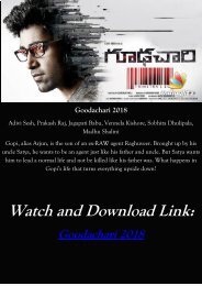 Streaming Full Hindi Movie Goodachari 2018 Download Online Free