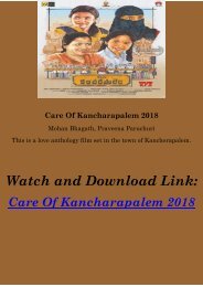 Streaming Full Movie Care Of Kancharapalem 2018 Online Download Free
