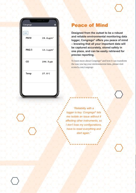 ACOEM Ecotech Congrego Data Loggers brochure