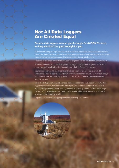 ACOEM Ecotech Congrego Data Loggers brochure