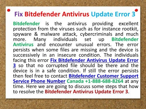 Fix Bitdefender Antivirus Update Error 3