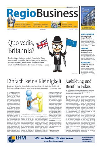 REGIOBUSINESS NR. 196 - Oktober 2018