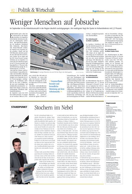 REGIOBUSINESS NR. 196 - Oktober 2018