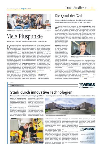 REGIOBUSINESS NR. 196 - Oktober 2018