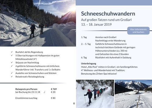 Gruppenreisen Januar bis August 2019