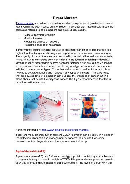 Tumor Markers Booklet