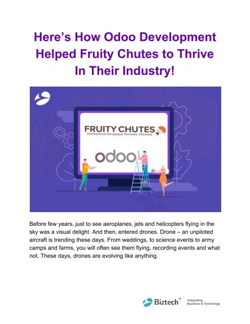 Here’s How Odoo Development Helped Fruity Chutes to Thrive In Their Industry!