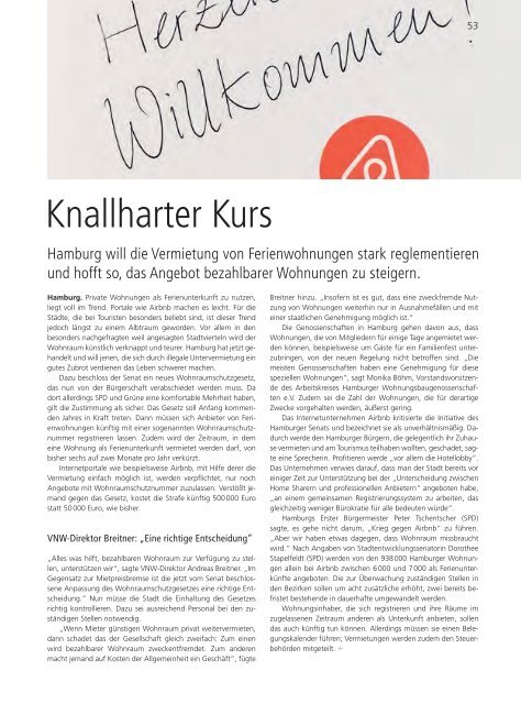 VNW-Magazin - Ausgabe 4/2018