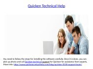 Quicken Technical Help 1-8884897936