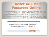 Reset AOL Mail Password support Assistance