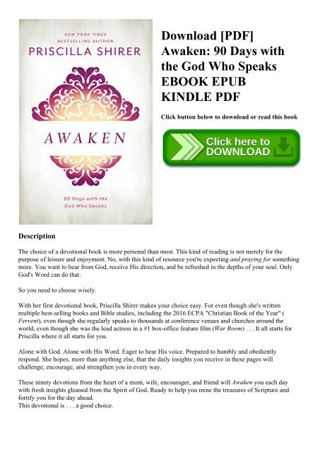 Download Pdf Awaken 90 Days With The God Who Speaks Ebook Epub Kindle Pdf