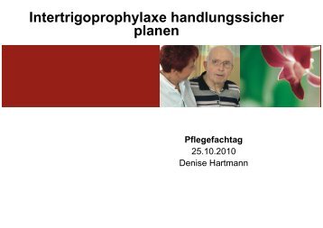 Intertrigoprophylaxe handlungssicher planen - DBfK