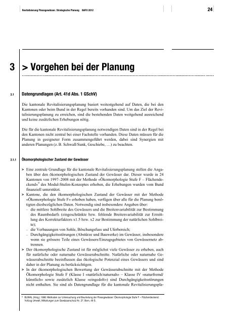 Revitalisierung Fliessgewässer. Strategische Planung - Schweizer ...