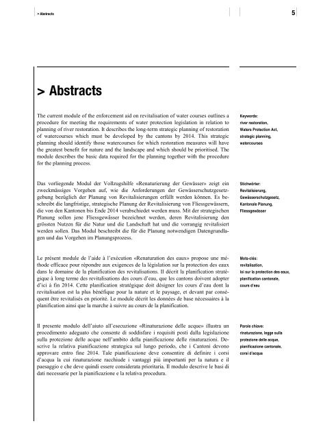 Revitalisierung Fliessgewässer. Strategische Planung - Schweizer ...