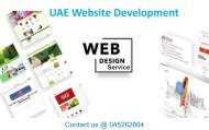 Professional Web Designing Agency in Dubai  Contact 045262804