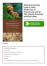 DOWNLOAD Field Guide to Wild Mushrooms of Pennsylvania and the Mid-Atlantic Download and Read online