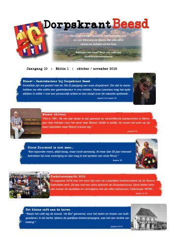 DORPSKRANT BEESD – JAARGANG 10 - NR.1