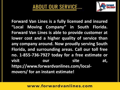 Best Local Moving Company - Forward Van Lines