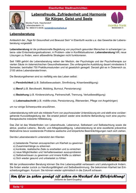 Ebenfurther Stadtnachrichten vom Juni 2011 - Stadtgemeinde ...