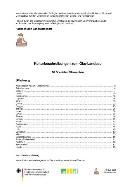 Kulturanleitung - Oekolandbau.de