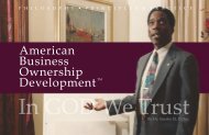 American Business Ownership Development: IN GOD WE TRUST