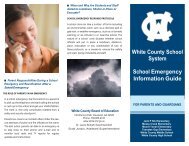 White County School Emergency Information Guide 