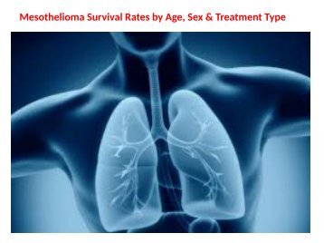 Mesothelioma Survival Rates by Age, Sex & Treatment Type