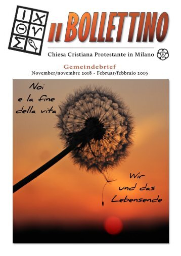 IL BOLLETTINO - Gemeindebrief CCPM (Nov18-Feb19)