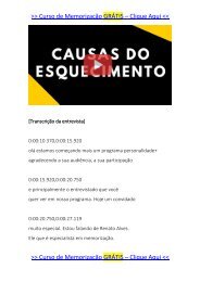 Causas do esquecimento - técnicas de memorização