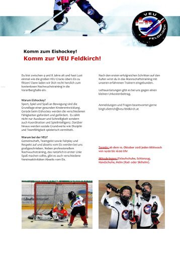 Eishockey lernen bei der VEU