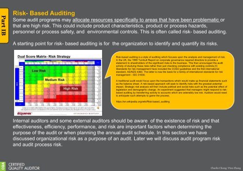 My Reading on ASQ CQA HB Part I-IA~IE-s