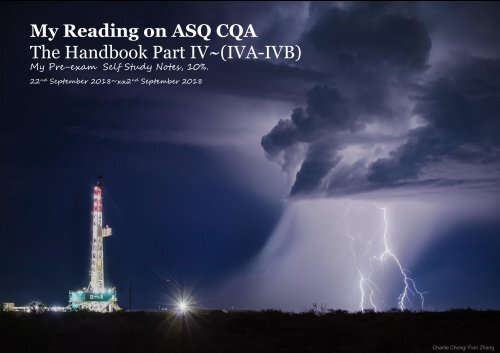 My Reading on ASQ CQA HB Part IV