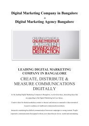 Digital Marketing Company in Bangalore | Digital Marketing Services in Bangalore