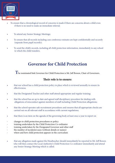 Safeguarding and Child Protection Policy