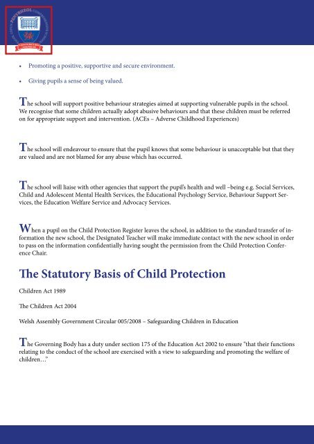 Safeguarding and Child Protection Policy