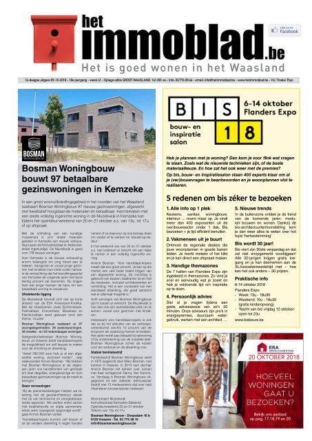 Het Immoblad van 9 oktober 2018