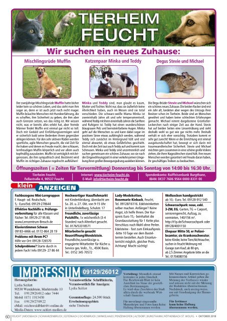 Reichswaldblatt - Oktober 2018
