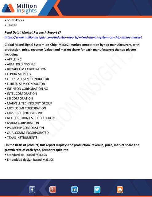 Mixed Signal System-on-Chip Market Analysis Forecast to 2025