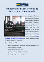 What Makes Billet Reheating Furnace So Demanded? 