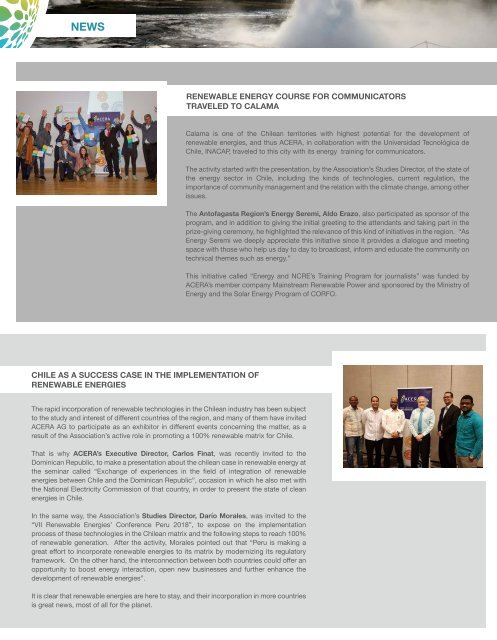 Newsletter ACERA - Septiembre 2018