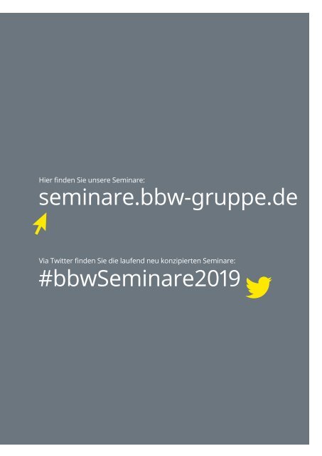 bbw Gruppe - Seminare 2019