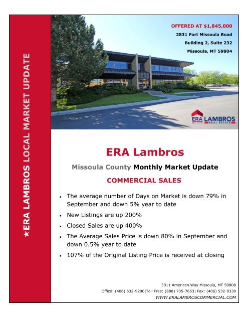 Missoula Commercial Update - September 2018