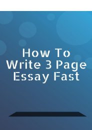How To Write 3 Page Essay Fast