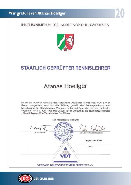 Ausgabe 2/09 (PDF) - Tennis Club Groß Borstel