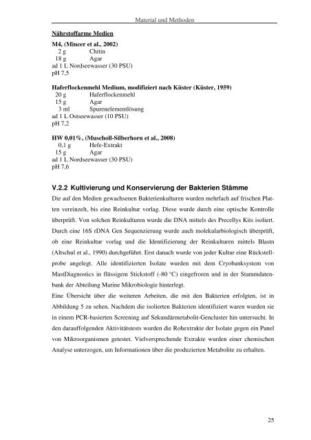 Isolierung und Charakterisierung von Bakterien aus ...