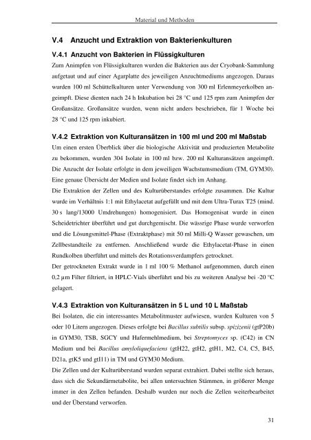 Isolierung und Charakterisierung von Bakterien aus ...